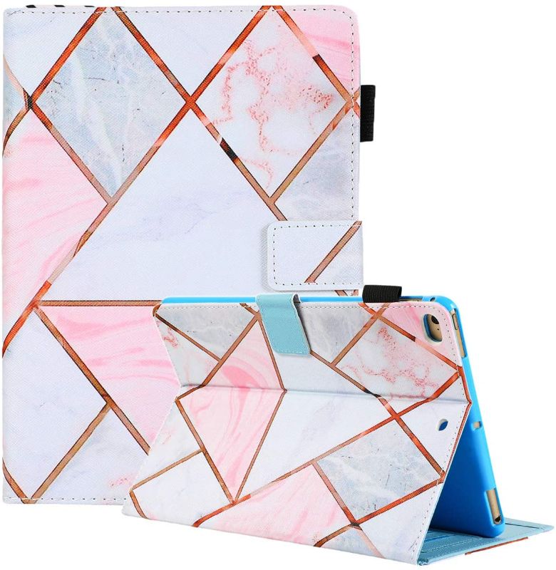 Photo 1 of iPad Mini Case?Folio Case for iPad Mini 1 2 3 4 5 (NOT for iPad Mini 6), Smart Cover with Auto Sleep/Wake, Elephant Plaid Marble