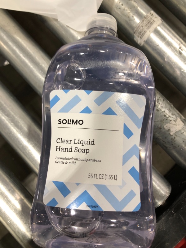 Photo 1 of Amazon Brand - Solimo Gentle & Mild Clear Liquid Hand Soap Refill, Triclosan-free, 56 Fluid Ounces, Pack of 1