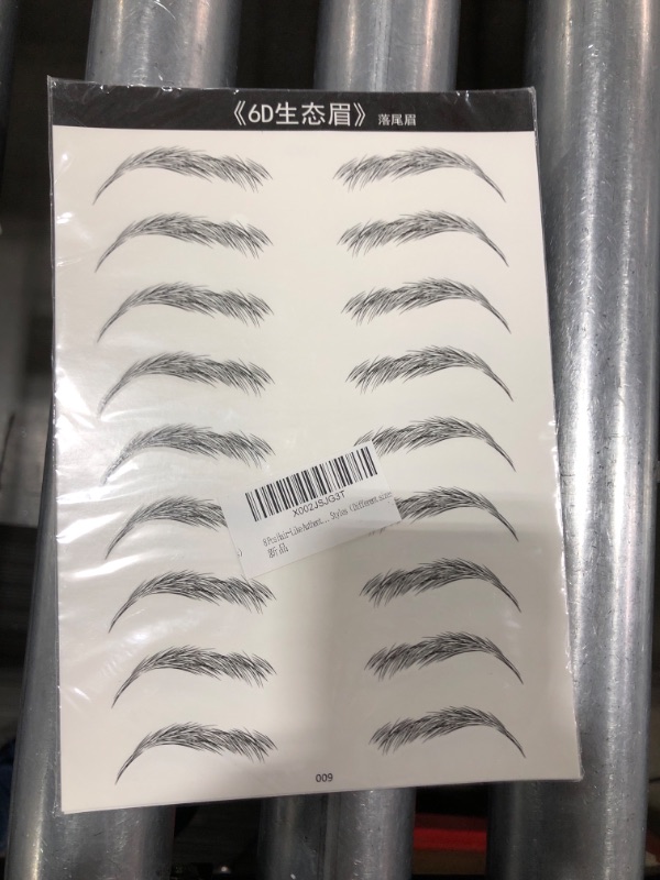 Photo 2 of 8 Pcs Hair-Like Authentic Eyebrows, Waterproof Imitation Ecological Natural Tattoo Eyebrow Stickers, Grooming Shaping Brow Shaper Makeup Eyebrow Transfer,8 Styles?Different sizes?