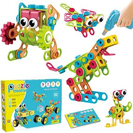 Photo 1 of HItiejoy STEM Toys Building Blocks 223 Pcs Kids Activities kit Construction Set, Stem Learning Blocks Set Educational Engineering Kits
