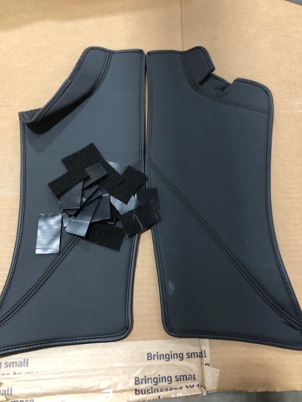 Photo 2 of Basenor Tesla Model Y Rear Door Entry Protector Mat Leather Liner for 2022 2021 2020 Tesla Model Y Accessories
