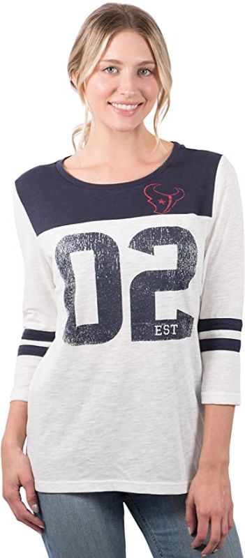 Photo 1 of Ultra Game NFL Women's T Vintage 3/4 Long Sleeve Tee Shirt (L)
