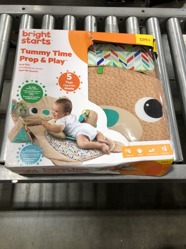 Photo 2 of Bright Starts Tummy Time Prop & Play Activity Mat - Teddy Bear, Ages Newborn +
