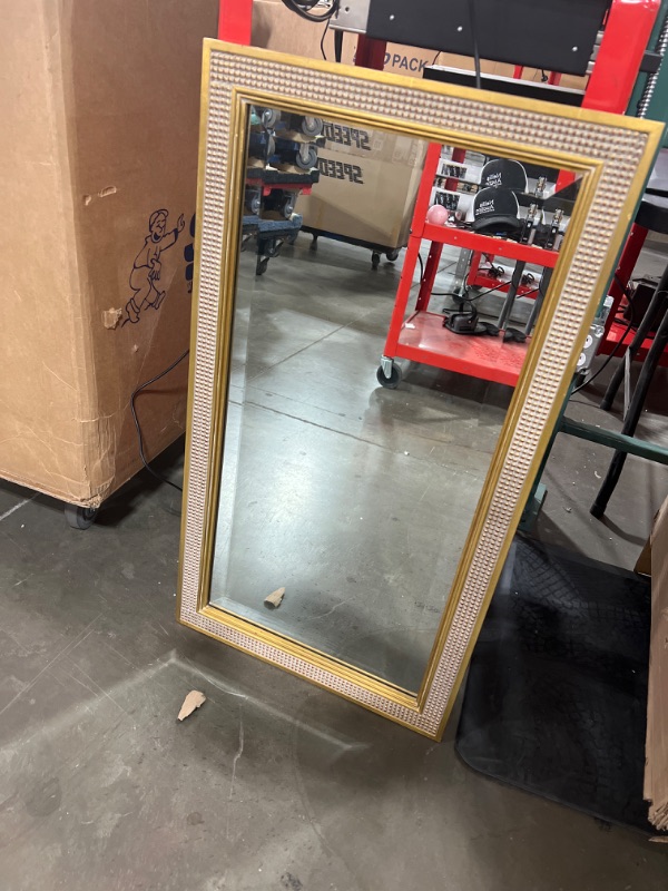 Photo 2 of  Decorative Wall Mount Mirror Approx 20IN X 36IN  Framed in Gold