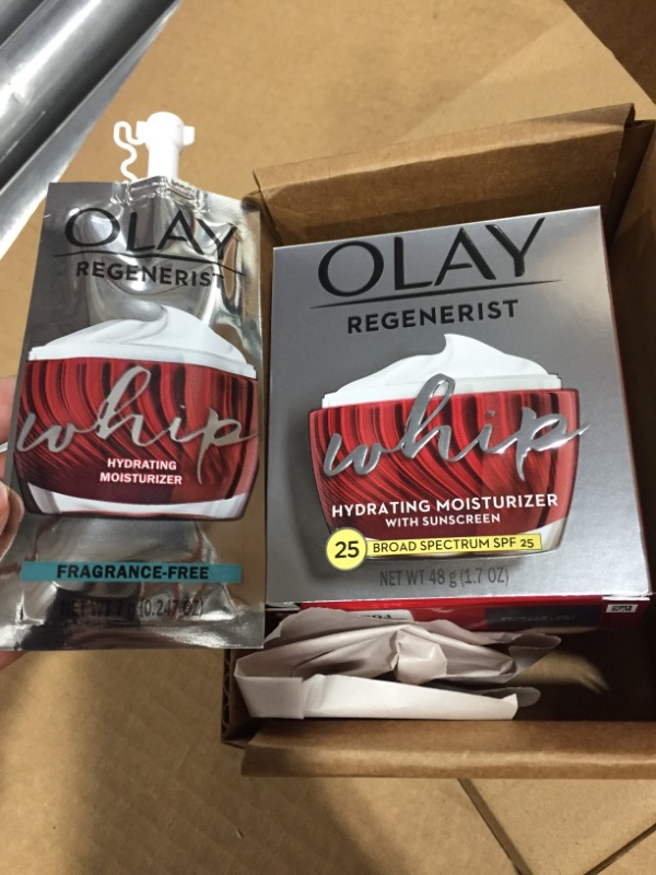 Photo 2 of Olay Regenerist Whip Face Moisturizer with Sunscreen SPF 25, 1.7 oz + Whip Face Moisturizer Travel/Trial Size Gift Set
