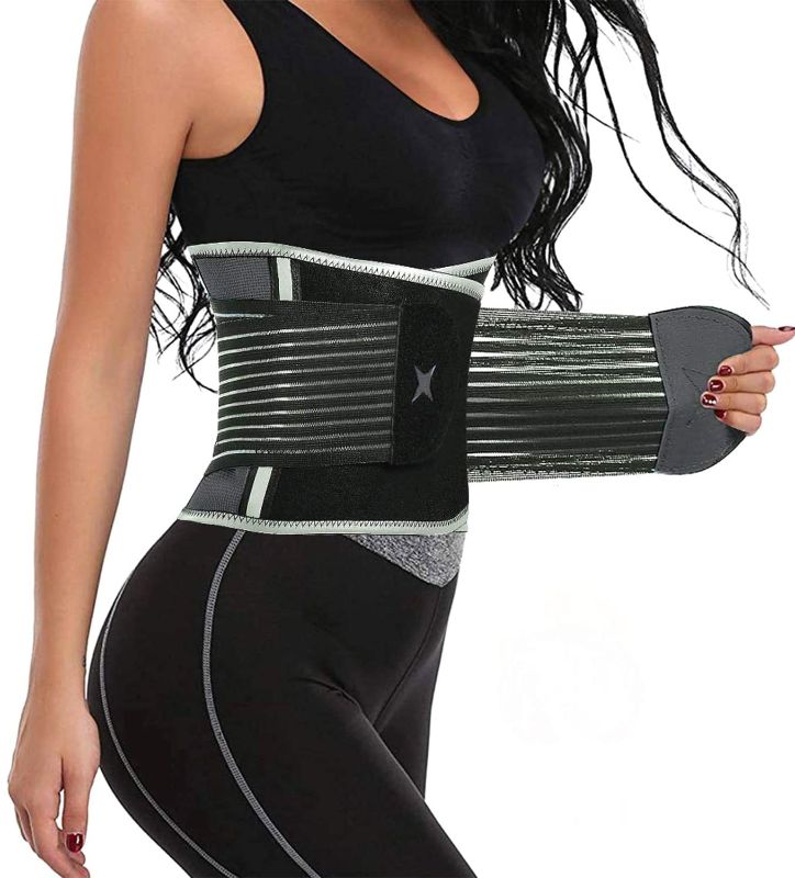 Photo 1 of Waist Trainer Belt for Women Waist Trimmer Slimming Body Shaper Workout Fitness Cincher Fluorescence Belly Girdle, XXL
