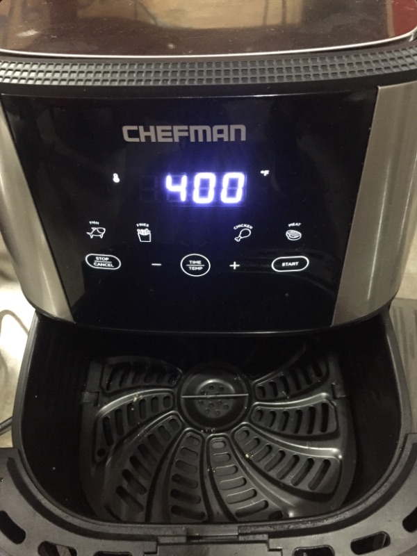 Photo 3 of Chefman TurboTouch Air Fryer, The Most Compact And Healthy Way To Cook Oil-Free, One-Touch Digital Controls And Shake Reminder For The Perfect Crispy And Low-Calorie Finish
