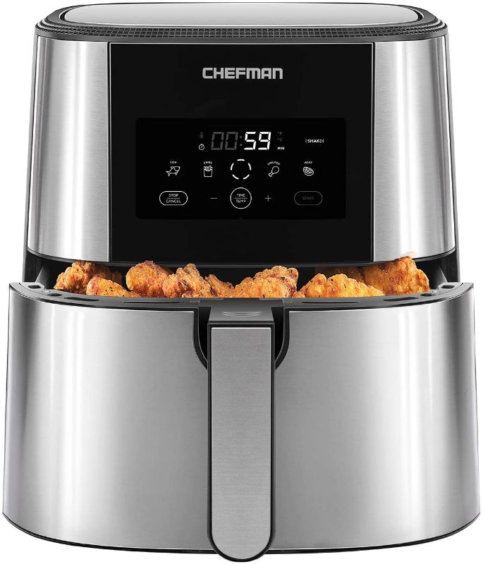 Photo 1 of Chefman TurboTouch Air Fryer, The Most Compact And Healthy Way To Cook Oil-Free, One-Touch Digital Controls And Shake Reminder For The Perfect Crispy And Low-Calorie Finish
