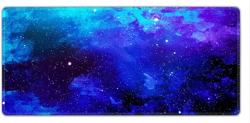 Photo 1 of HEABPY Large Gaming Mouse Pad- 35.4x15.7x0.12 inch Computer Keyboard Mouse Mat Non-Slip Mousepad Rubber Base and Stitched Edges for Game Players,Office,Study (Galaxy)
