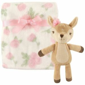 Photo 1 of Hudson Baby Plush Blanket and Toy, 2-Piece Set, Girl Fawn
