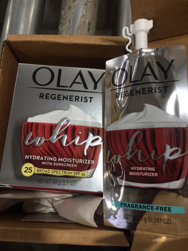 Photo 2 of Olay Regenerist Whip Face Moisturizer with Sunscreen SPF 25, 1.7 oz + Whip Face Moisturizer Travel/Trial Size Gift Set
