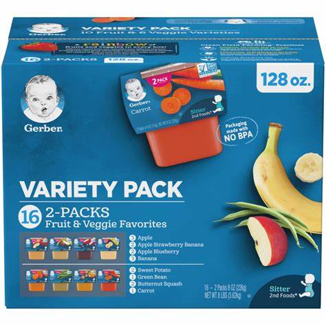 Photo 1 of Gerber, Baby Foods, 8 oz (pack of 32) Variety of Flavors. 
**Vary of Expiration Dates Starting- 04/30/2022- 07/31/2022****