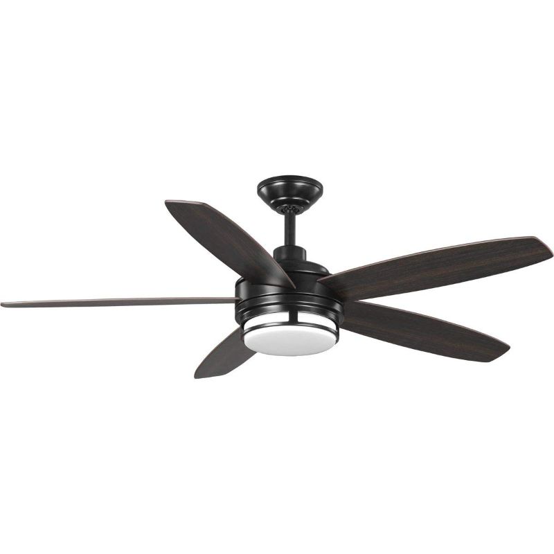 Photo 1 of Albin Collection 54" Indoor/Outdoor Five-Blade Black Ceiling Fan
