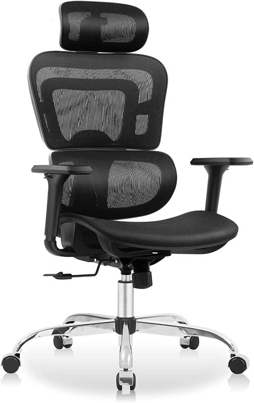 Photo 1 of Ergonomic Office Chair, KERDOM Breathable Mesh Desk Chair, Lumbar Support Computer Chair with Flip-up Arms, Swivel Task Chair, Adjustable Height Home Gaming Chair (Black-S)
