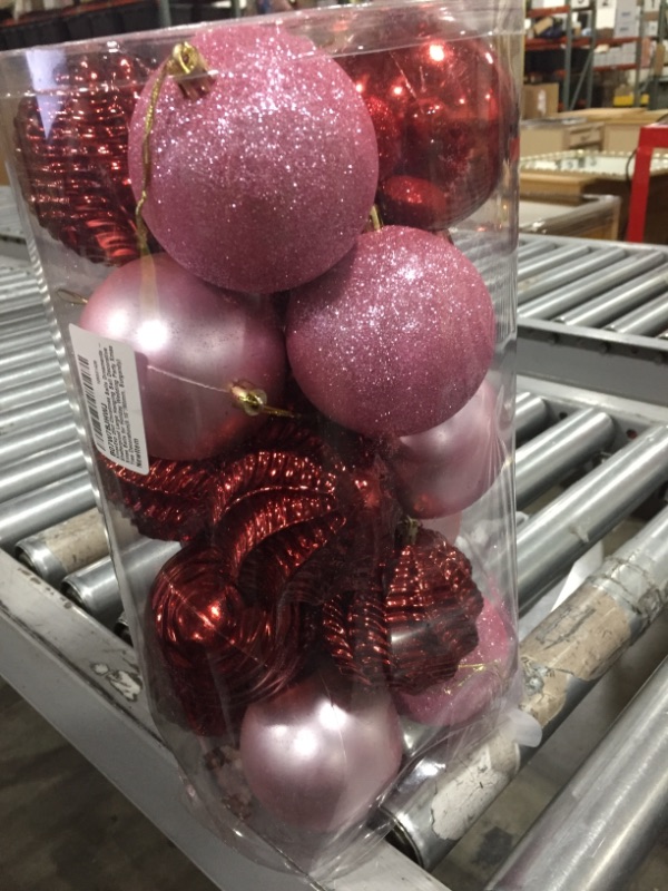 Photo 2 of XmasExp 20ct Christmas Balls Ornaments - Shatterproof Large Hanging Ball Decorative Xmas Balls for Holiday Wedding Party Xmas Tree Decoration(3.15"/80mm, Burgandy)
