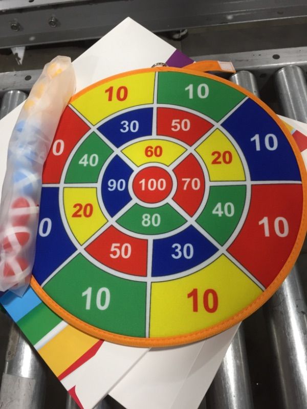 Photo 1 of Toys Board Games, Double Sided Dart Board for Kids with 9 Sticky Balls, Fidget Toys for Boys Girls, Easter Basket Stuffers Gifts Kids, Pop Learning Toys for Autistic Autism ADHD Chilren

