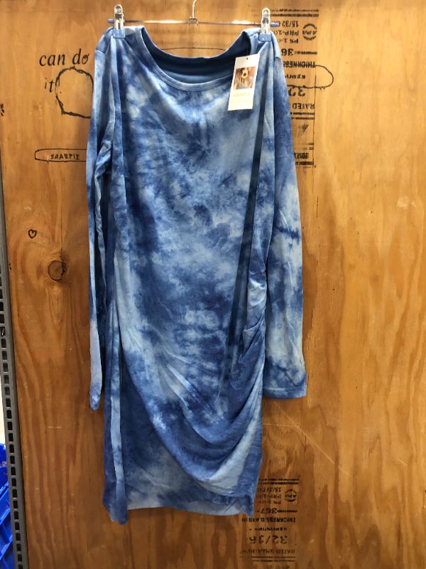 Photo 1 of Women's Long Sleeve Dress Blue XL