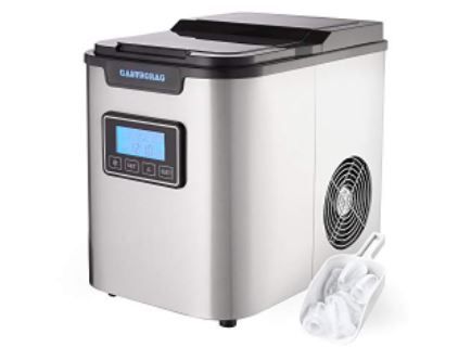 Photo 1 of Gastrorag Large-Capacity Stainless Steel Automatic Portable Electric Countertop Ice Maker Machine, 26lbs/24H