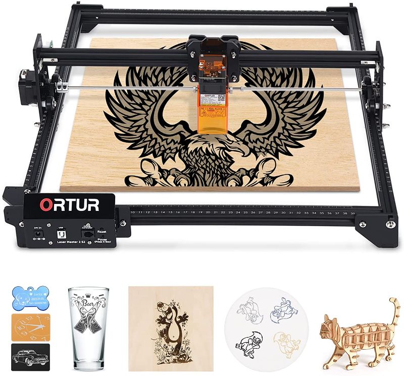 Photo 1 of ORTUR Laser Master 2 S2 LU2-2, 24V Laser Engraver, Laser Engraving Cutting Machine, DIY Laser Marking for Wood, Metal, Compresed Spot CNC, 32-bit Motherboard LaserGRBL, Engraving Area 410x390mm PARTS ONLY