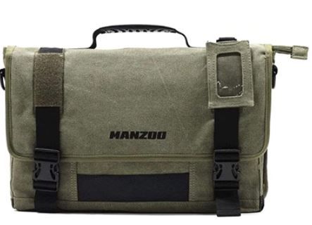 Photo 1 of 17.2-Inch Men's Shoulder Bag, Vintage Military Men Canvas Messenger Bag