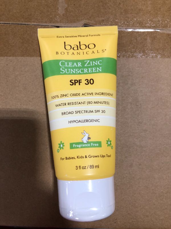 Photo 2 of Babo Botanicals Clear for Babies Fragrance Free Zinc Sunscreen Lotion - SPF 30 - 3 fl oz