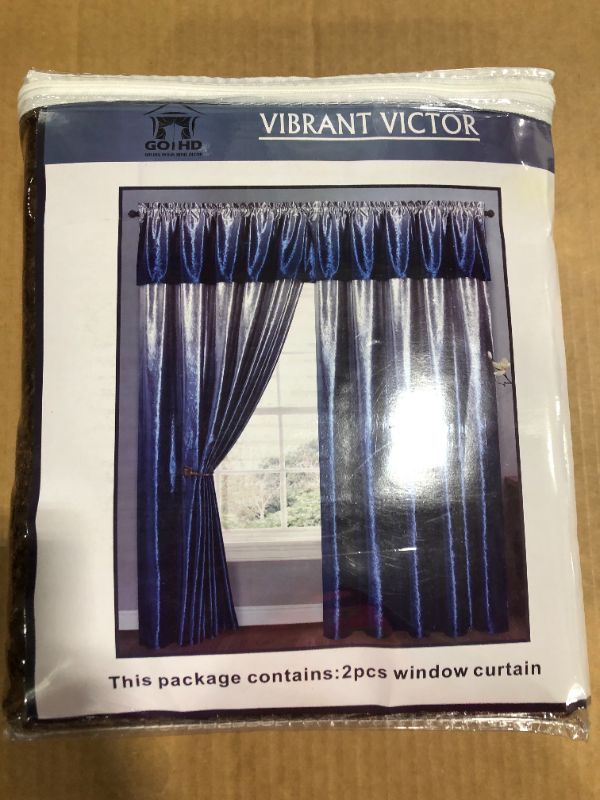 Photo 2 of GOHD Vibrant Victor Ice Crushed Velvet Curtain Gradient Brown 57W x 90L