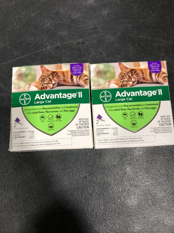 Photo 2 of Advantage II Flea Spot Treatment for Cats, over 9 lbs 2 Pack