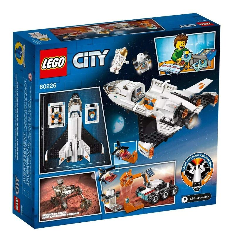 Photo 1 of Lego City Space Mars Research Shuttle 60226 Space Shuttle Toy Building Kit with Mars Rover & Astronaut Minifigures, Top Stem Toy for Boys & Girls (273piece), 