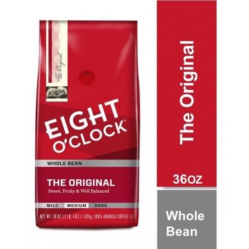 Photo 1 of Eight O'Clock Whole Bean Coffee Original 36 Oz 4pc