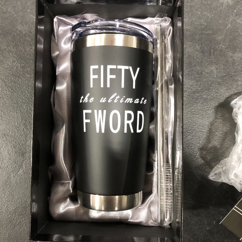 Photo 1 of "Fifty the Ultimate F Word" 20oz Tumbler