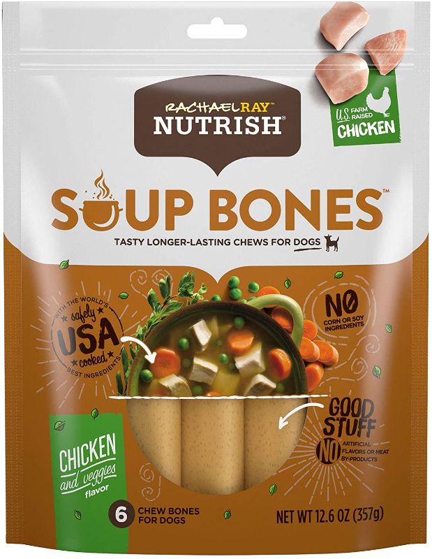 Photo 1 of Rachael Ray Nutrish Soup Bones Longer Lasting Dog Treat Chews Pack of 9