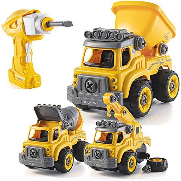 Photo 1 of Take Apart Toys with Electric Drill | Converts to Remote Control Car | 3 in one Construction Truck Take Apart Toy for Boys | Gift Toys for Boys 3,4,5,6,7 Year Olds | Kids Stem Building Toy