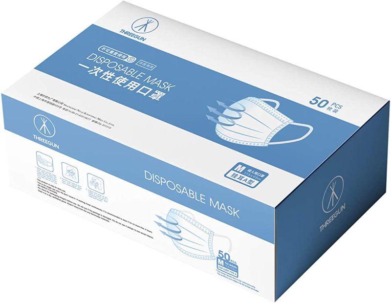 Photo 1 of 3-Layer Procedural Face Masks (Disposable), 12 Boxes, 50 Units per Box