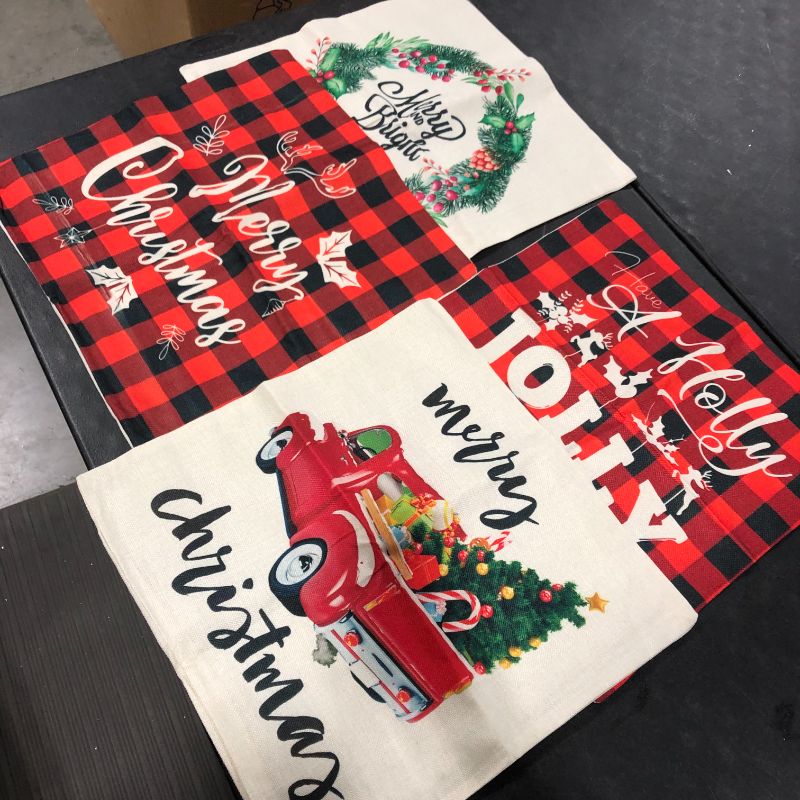 Photo 2 of Christmas Burlap Pillow Cases 18" x 18"