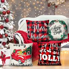 Photo 1 of Christmas Burlap Pillow Cases 18" x 18"