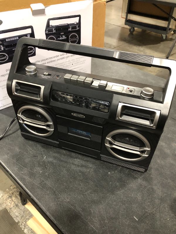 Photo 1 of Jensen Cassette Tape Boombox, Black, MCR-500