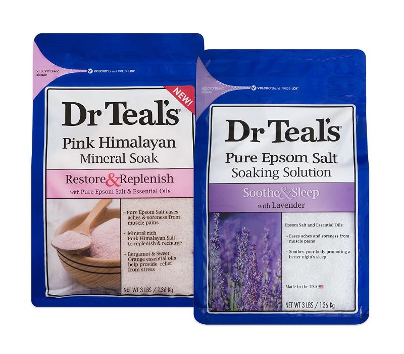 Photo 1 of 
Dr Teal's Epsom Salt Soaking Solution, Lavender and Pink Himalayan, 2 Count - 6lbs Total
