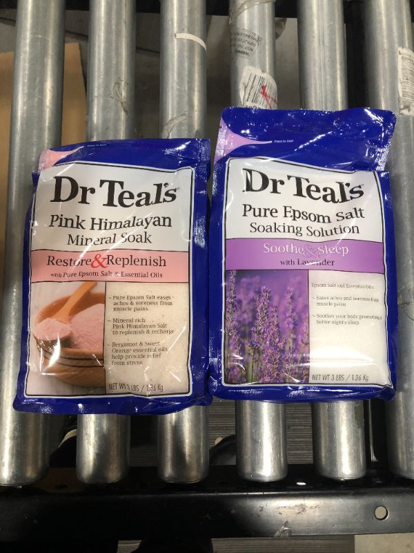 Photo 2 of 
Dr Teal's Epsom Salt Soaking Solution, Lavender and Pink Himalayan, 2 Count - 6lbs Total
