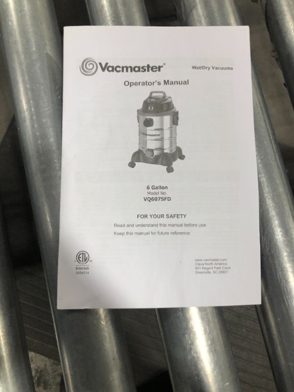 Photo 6 of Vacmaster 6 Gallon, 3 Peak HP, Stainless Steel Wet/Dry Vacuum, VQ607SFD
