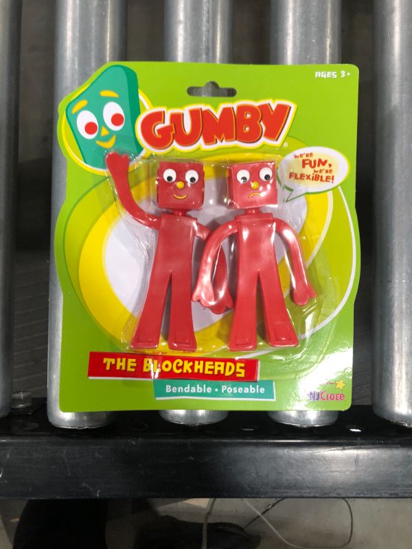 Photo 2 of 6.75" Gumby Blockheads G and J Bendable Pair Figure
