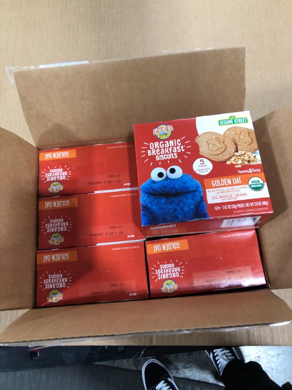 Photo 2 of Earth's Best Organic Sesame Street Toddler Snacks, Breakfast Biscuits, Golden Oat, 5 Count (Pack of 6)
BB 01 21 22