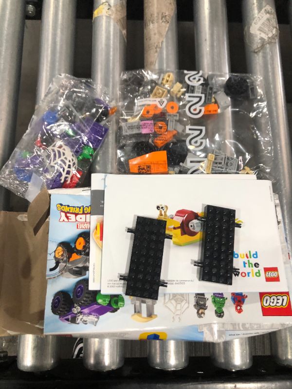 Photo 2 of LEGO Marvel Spidey and His Amazing Friends Hulk vs. Rhino Truck Showdown 10782 Building Kit; Playset Comes with 2 Spider-Man Vehicles; Birthday Gift for Kids Aged 4+ (110 Pieces)
