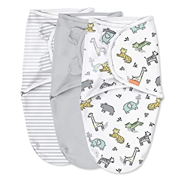 Photo 1 of SwaddleMe Original Swaddle – Size Small/Medium, 0-3 Months, 3-Pack (Lil Jungle) Easy to Use Newborn Swaddle Wrap Keeps Baby Cozy and Secure and Helps Prevent Startle Reflex
