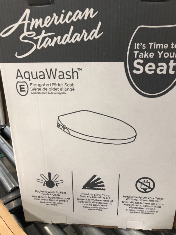 Photo 4 of American Standard 5900A05G.020 Aqua Wash Non-Electric Bidet Seat for Elongated Toilets, 14.9 in Wide x 3.6 in Tall x 21.1 in Deep, White
