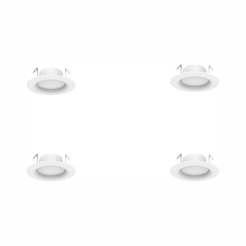 Photo 1 of [3Pack] EcoSmart 4 in. White Integrated LED Recessed Trim DL (4-Pack)
