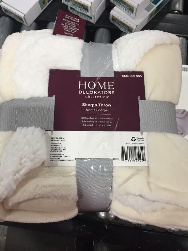 Photo 3 of [2pack] Home Decorators Collection Sherpa Throw- Oatmeal [50"x60"]