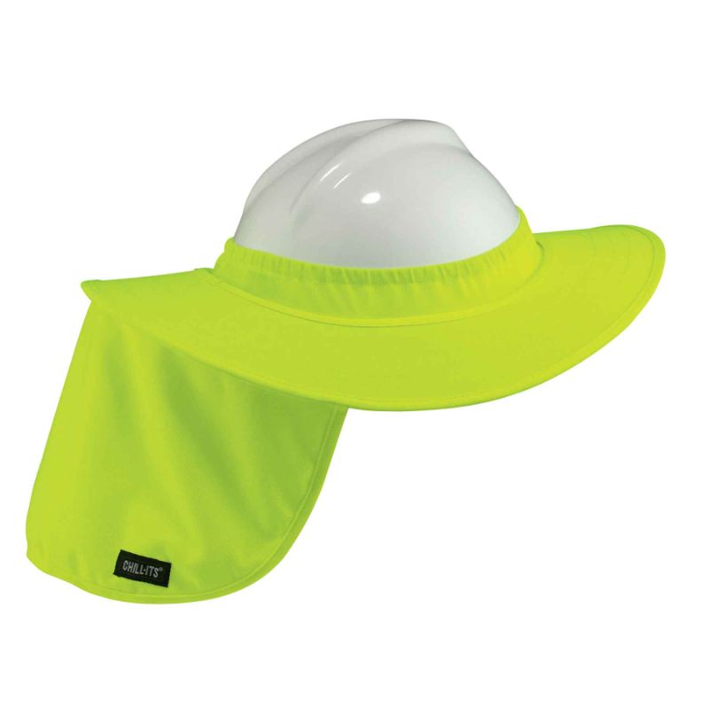 Photo 1 of Chill-Its 6660 Lime Hard Hat Brim with Neck Shade
