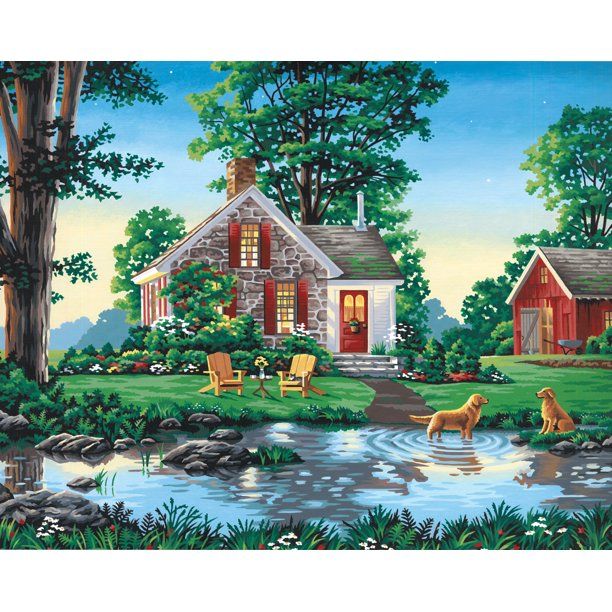 Photo 1 of Summer Cottage - Paint by Number Kit [20 Inx16 In]
