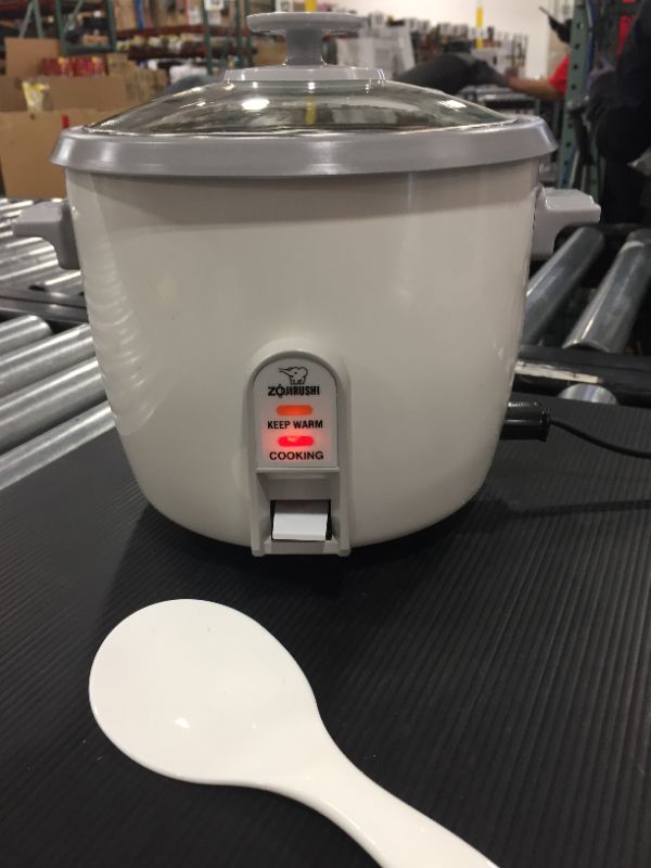 Photo 3 of Zojirushi 6-Cup White Rice Cooker with Stainless Steel Steaming Tray