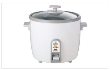 Photo 1 of Zojirushi 6-Cup White Rice Cooker with Stainless Steel Steaming Tray